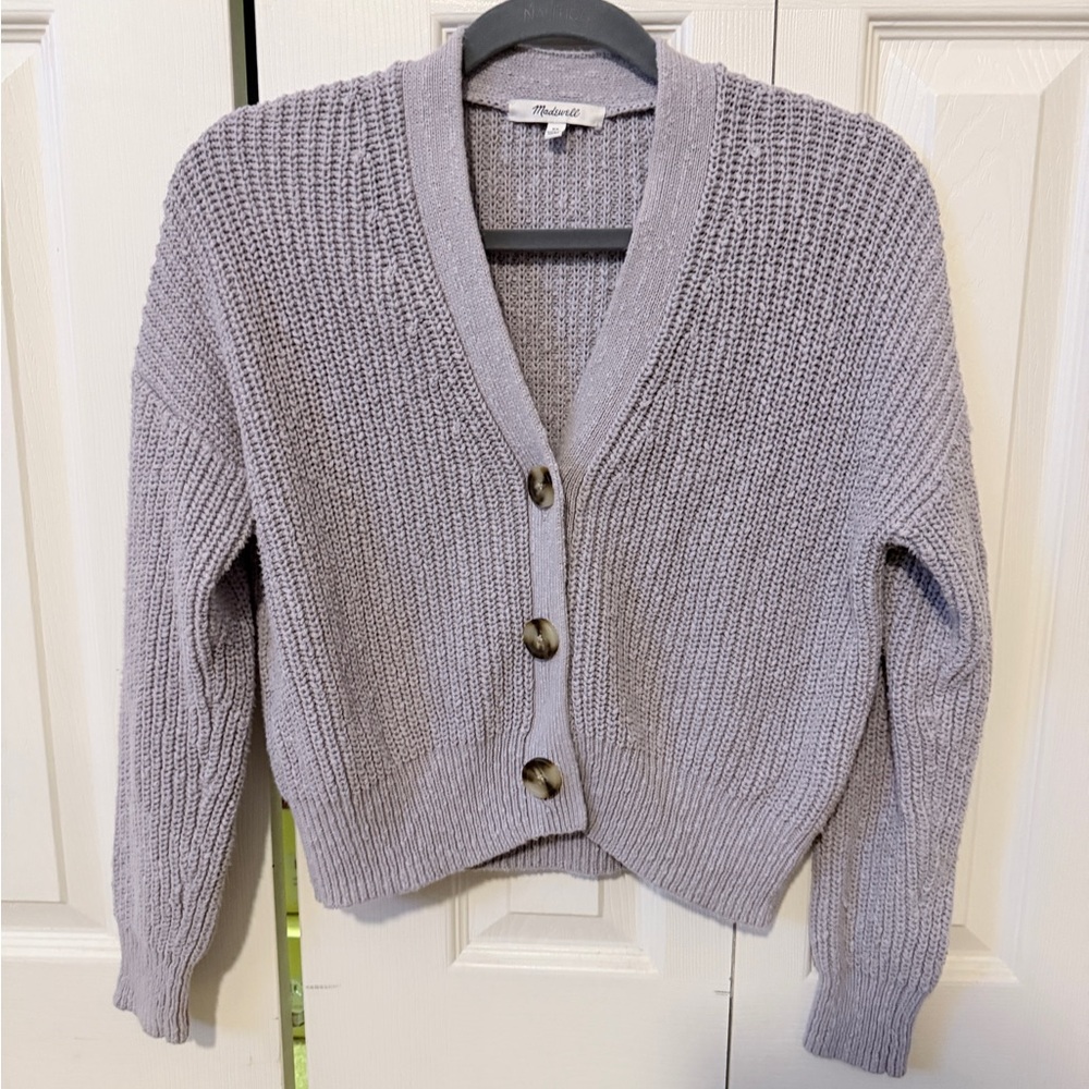Madewell Women's Light Purple Knit Cardigan